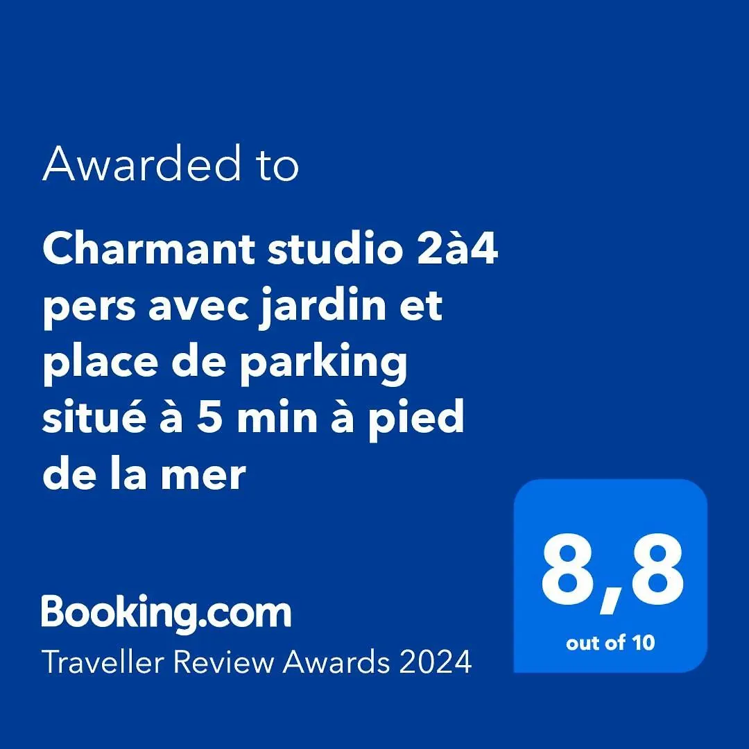 Charmant Studio 2A4 Pers Avec Jardin Et Place De Parking Situe A 5 Min A Pied De La Mer Bandol France